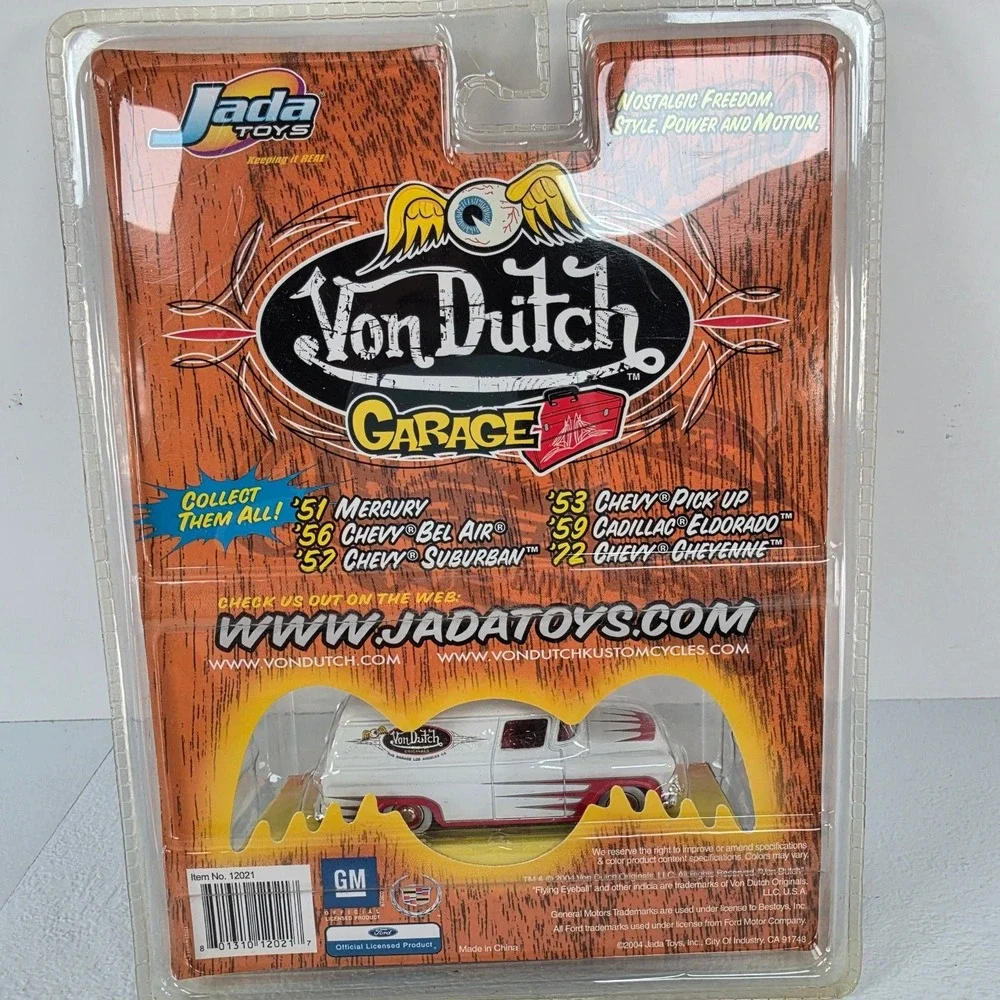 Jada Toys Von Dutch Garage 57 Chevy Suburban 1:64 Diecast White Red Wave 1 12021
